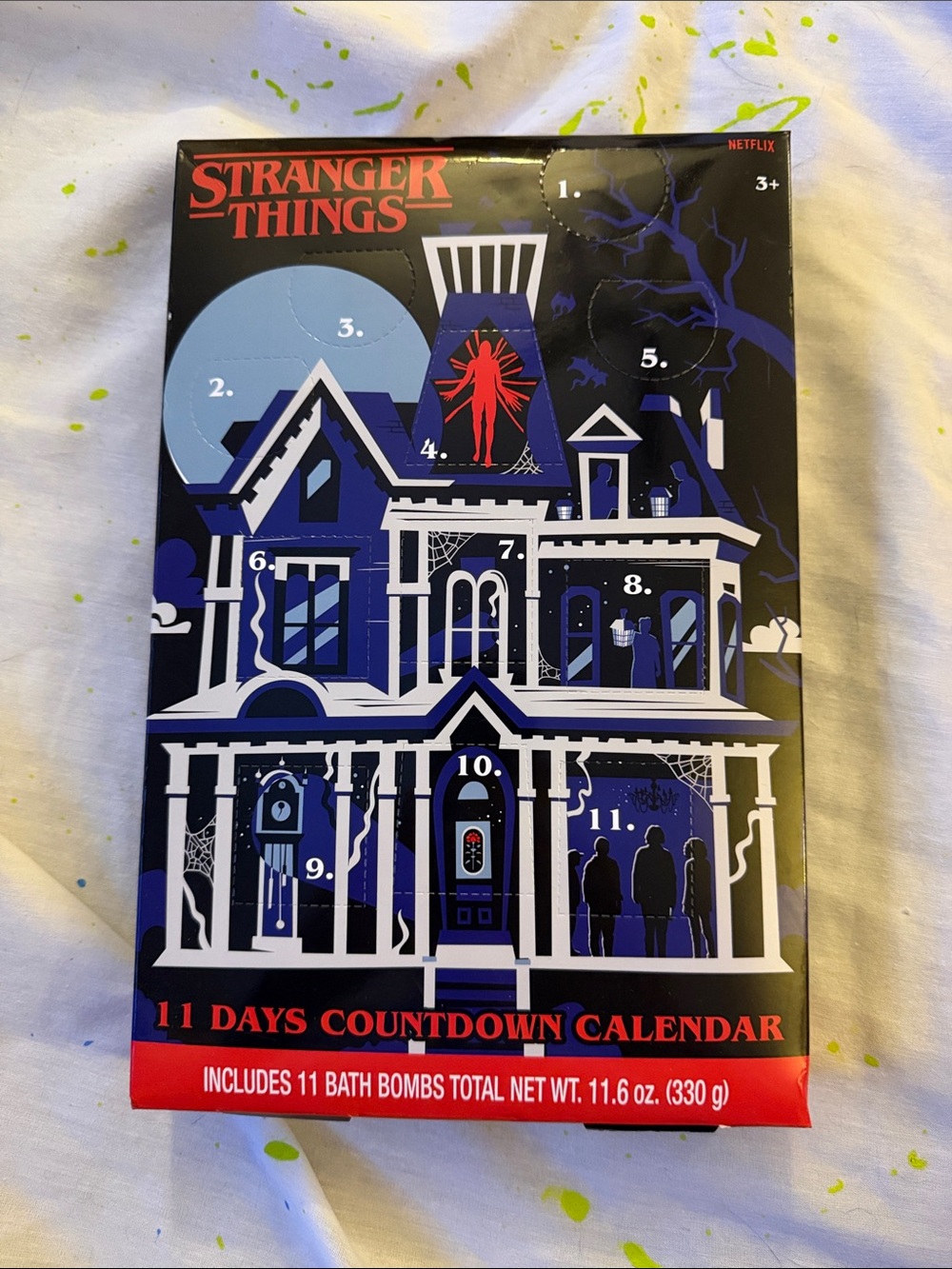 Stranger Things 11 Days Countdown Bath Bomb Set - Blue & Black